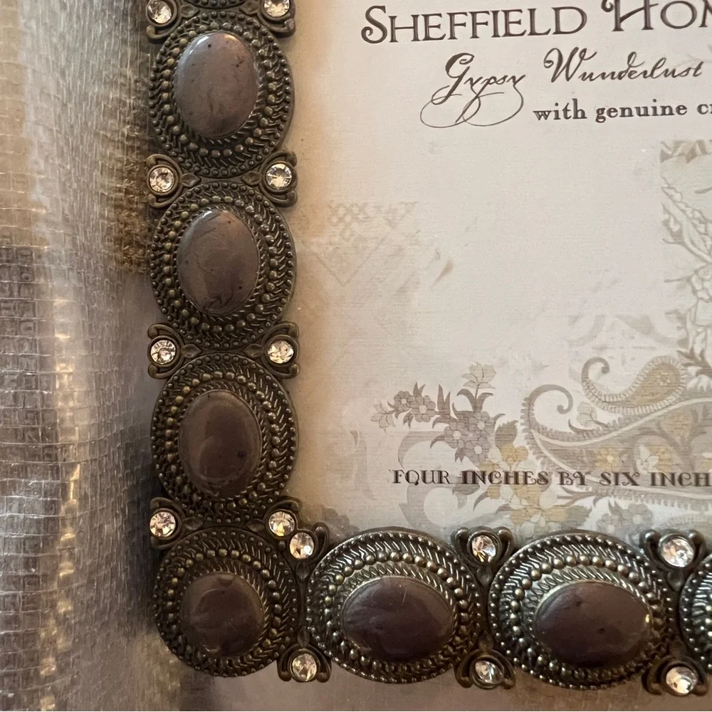 Sheffield Home Gypsy Wunderlust 4 x 6 Picture Frame Genuine Accent Crystals